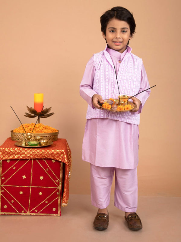 anokherang Boys Kurta Copy of Blush Blue Kurta Pajama for Boys