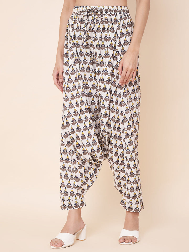 anokherang Combos Blue Printed Harem Pants