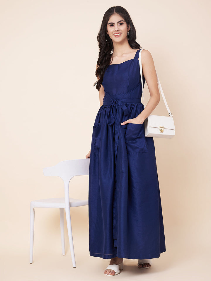 anokherang Combos Boho Blue Bliss Trendy" Wrap-On Dress