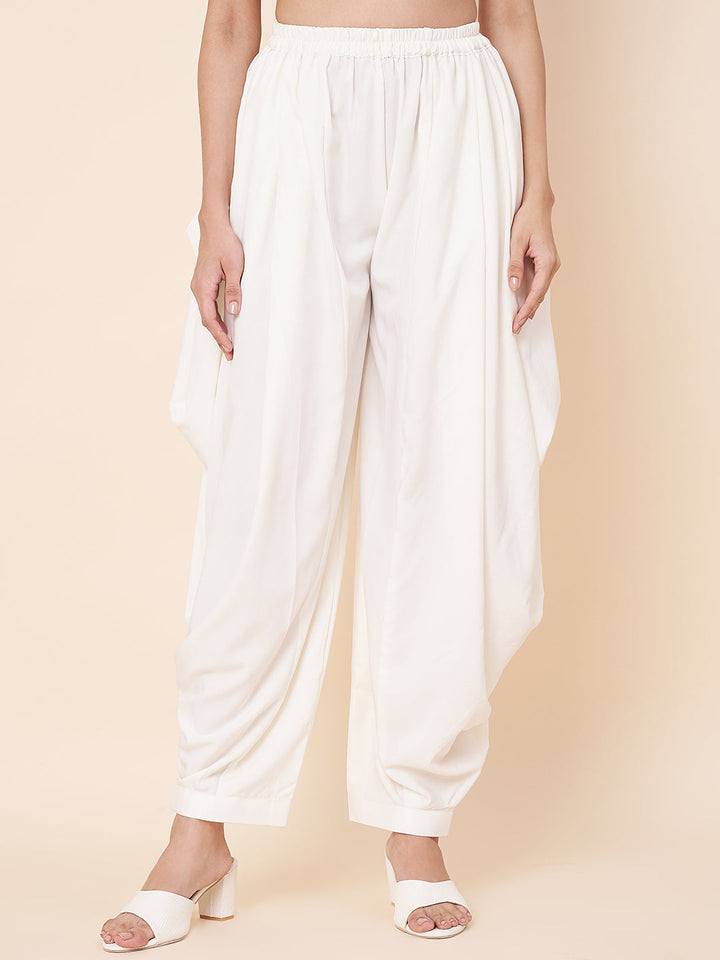 anokherang Combos Skyline Blue Top with Off-White Shar Pants