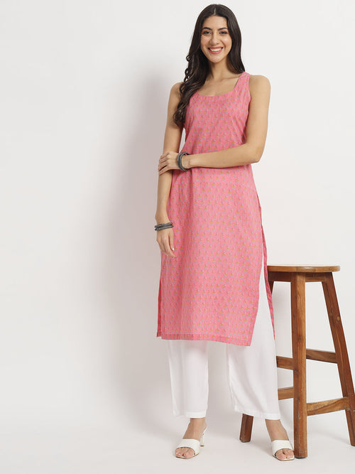 Iktara - Buy Pink Kurtis, White Jeggings with Silver Earrings Scrapbook  Look by Ankini