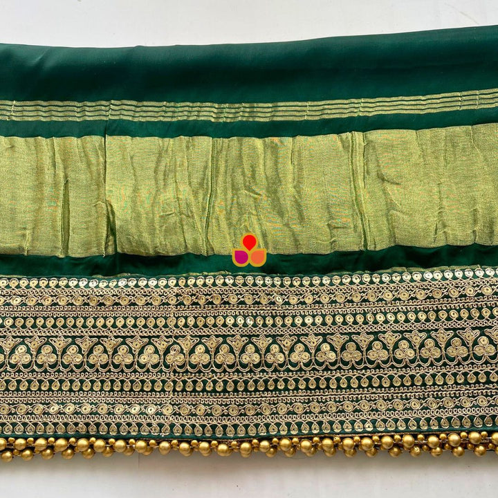 anokherang Dupattas Bridal Green Kareena Royale Bandhani Silk Dupatta