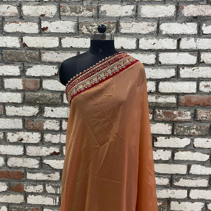 anokherang Dupattas Bridal Saawariya Peach Saubhagyavati Organza Dupatta