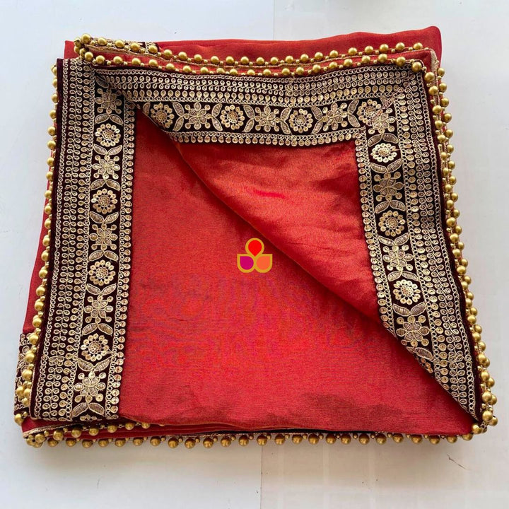 anokherang Dupattas Bridal Saawariya Rust Tissue Organza Dupatta