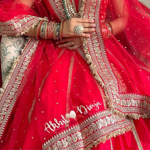 anokherang Dupattas Customized Bridal Magic Net Dupatta with any Text of your Choice (Name, Hashtags, Date, Message to your loved one etc.) up to 12 characters (Copy)