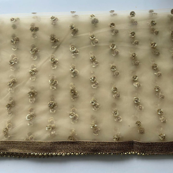 anokherang Dupattas Gold Sequenced Net Dupatta