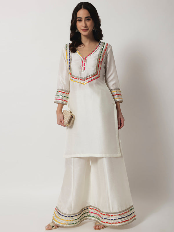 anokherang Combos Charming Ivory Short Kurti