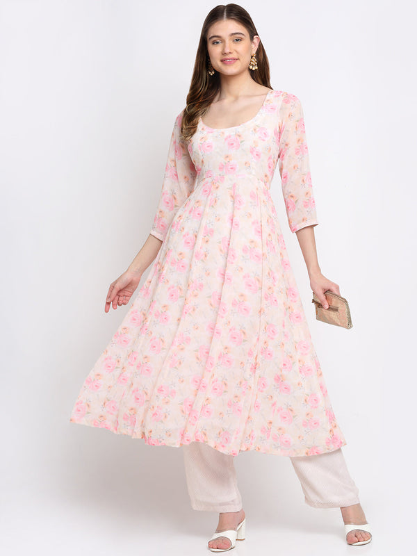 anokherang Combos English Rose Anarkali Kurti