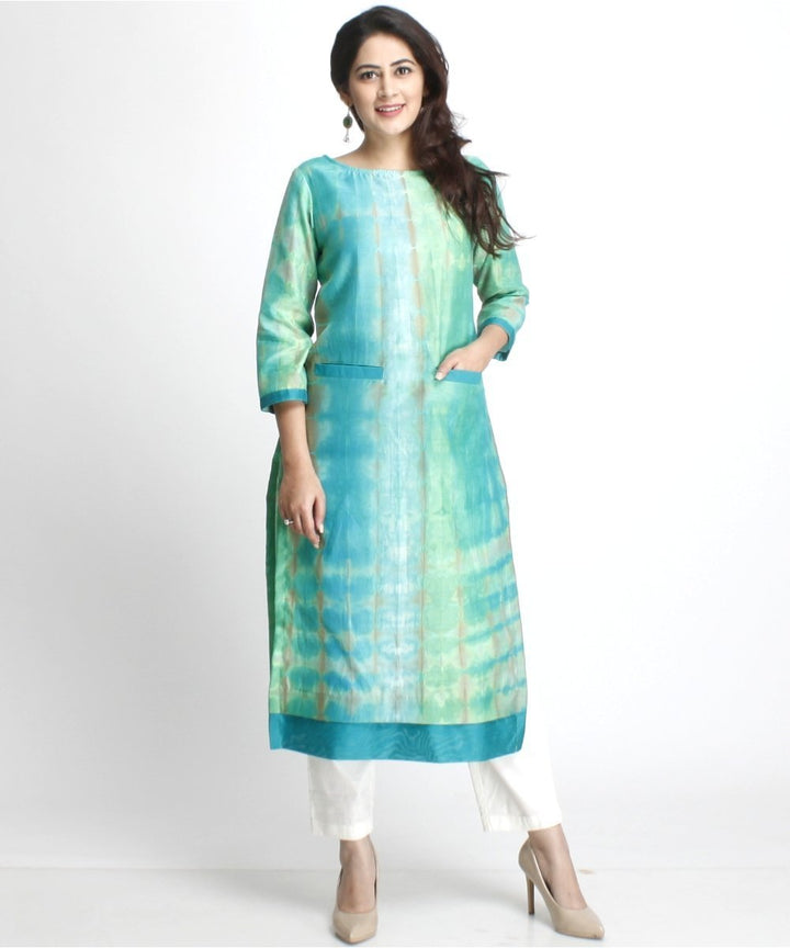 anokherang Combos Haryali Straight Kurti with Pockets and Straight Pants