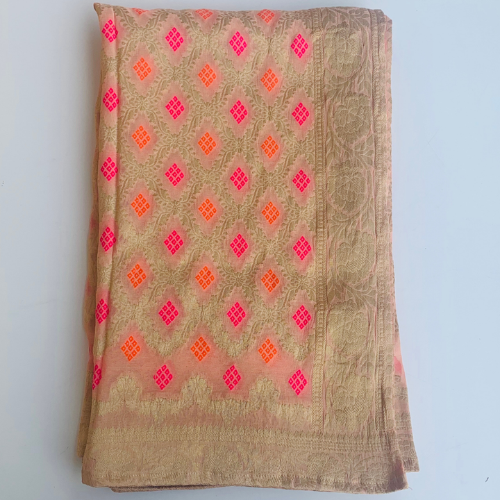 anokherang Dupattas Incredibly Designed Peach Men Stole