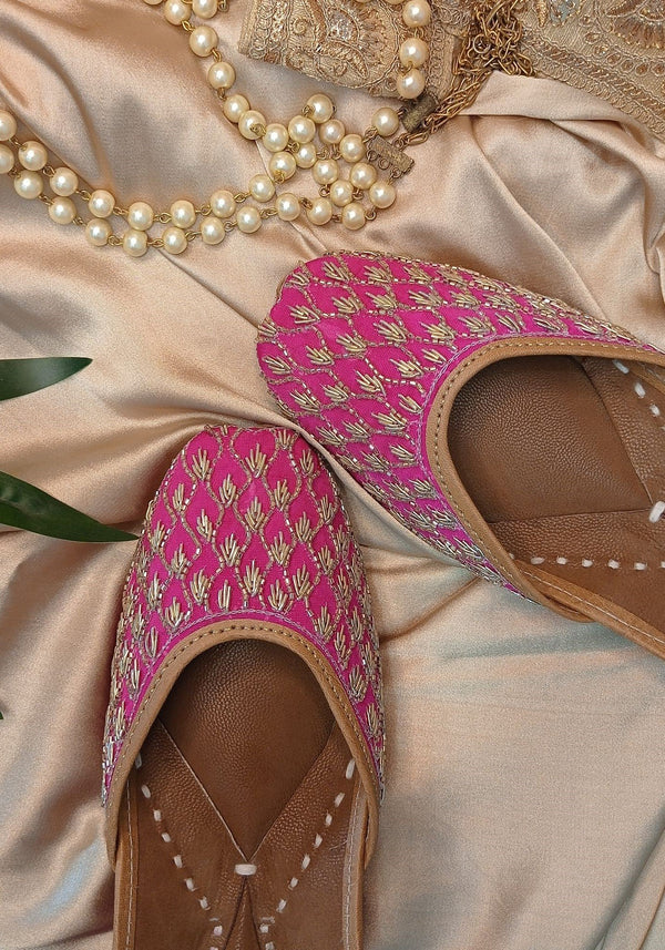 anokherang Juttis Bridal Gulabi Queen Jutti